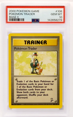 Pokemon Trader 106 PSA 10 GEM MINT 2000 Pokemon Game Base 2 (II) Vintage - Image 1