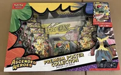 BRAND NEW Pokemon TCG Mega Lucario Premium Poster Collection Ascended Heroes - Image 1