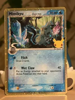 Pokemon Mimikyu SWSH136 SWIRL Delta Species 25th Celebrations Black Star Promo - Image 1