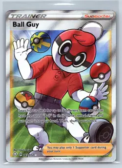 BALL GUY 065/072 ULTRA RARE SHINING FATES POKEMON NM - Image 1