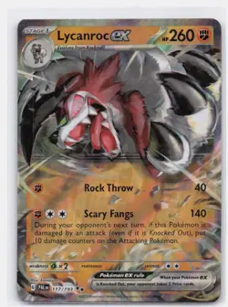 LYCANROC EX 117/193 DOUBLE RARE PALDEA EVOLVED POKEMON - Image 2