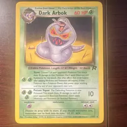 Pokemon Dark Arbok 19/82 Team Rocket Rare Regular English Card - Image 1