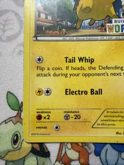 Pokemon TCG Pikachu Build A Bear Workshop Promo 20/108 Damaged - Image 5