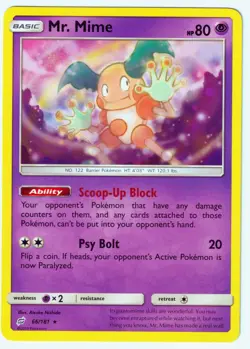 Mr. Mime Rare SM - Team Up 66/181 LP Pokemon TCG - Image 1