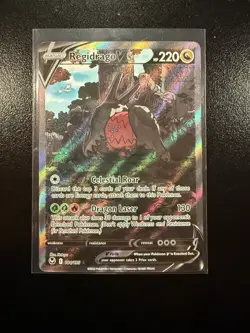 REGIDRAGO V 184/195 RARE ULTRA SILVER TEMPEST POKEMON NM - Image 1