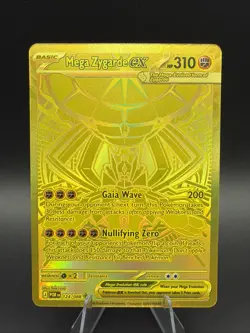 Pokemon Mega Zygarde ex Gold Hyper Rare 124/088 Perfect Order READY TO SHIP - Image 1