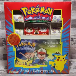 1999 Pokemon New Sealed Box Sticker Extravaganza Set w/ Album + 180 Stickers - Image 1