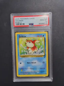 Pokemon Goldeen Regular Common Base Set 2 76/130 PSA 10 English 40HP - Image 1