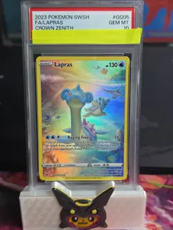 2023 POKEMON SWORD & SHIELD CROWN ZENITH #GG05 FULL ART/LAPRAS PSA 10 - Image 1