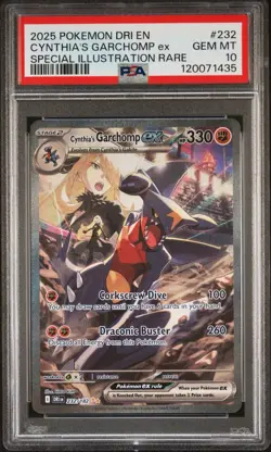Pokemon 2025 Cynthia's Garchomp ex 232 SIR Destined Rivals GEM MINT PSA 10 - Image 1