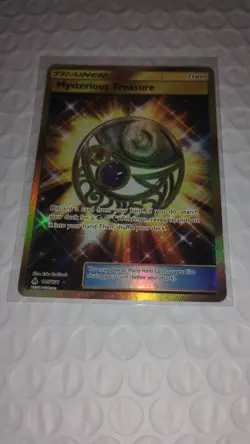 Mysterious Treasure Gold Secret Rare 145/131 SM: Forbidden Light Pokemon TCG NM - Image 1