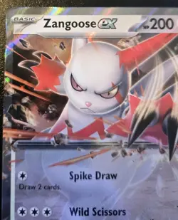 Zangoose EX 167/217 Double Rare Mega Evolution: Ascended Heroes Pokemon TCG - Image 2