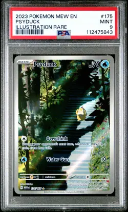 2023 POKEMON MEW EN-151 ILLUSTRATION RARE #175 PSYDUCK PSA 9 - Image 1