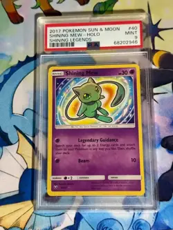 2017 POKEMON SUN & MOON SHINING LEGENDS #40 SHINING MEW-HOLO PSA 9 - Image 1