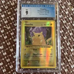 Pokemon CGC 9 Pikachu Reverse Holo Evolutions 2016 35/108 English TCG - Image 1