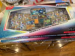 Pokemon Prismatic Evolutions Lucario ex & Tyranitar ex Premium Collection - Image 1
