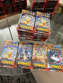 88x Pokemon Vending machines TCG Surging Sparks Packs Lot - New Sealed Loose - Image 1