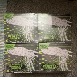 Pokemon Mega Evolution Perfect Order Elite Trainer Box Lot of 4 TCG English - Image 1