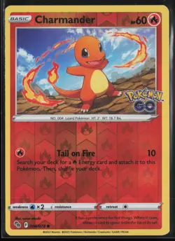 Charmander Reverse 8/78 - Pokemon Go - PTCG - NM - Image 1
