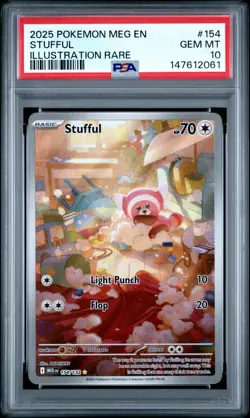 POKEMON MEG EN-MEGA EVOLUTION #154 STUFFUL ILLUSTRATION RARE IR PSA 10 - Image 1
