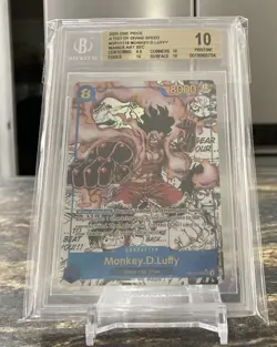 One Piece OP11-118 A Fist of Divine Speed - Monkey.D.Luffy (Foil Manga) BGS 10 - Image 2