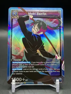 Union Arena JuJutsu Kaisen Maki Zenin UE03BT/JJK-1-050 Super Rare - Image 1