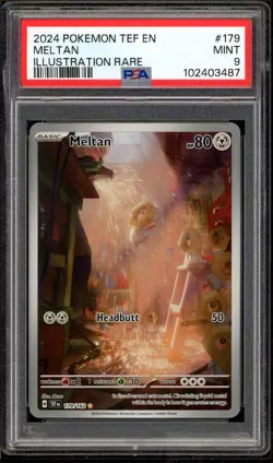 2024 PSA 9 Pokemon Temporal Forces Meltan Illustration Rare 179/162 card Mint - Image 1