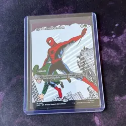Magic The Gathering Marvel Spider-Man Heroic Intervention Borderless Card in Har - Image 1