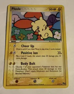Plusle 5/17 POP Series 3 Holo Promo Pokemon Card LP - Image 1