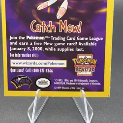 SQUARE CORNER Catch Mew 1999 Mew PROMO Insert WOTC Pokemon League Cards - Image 3