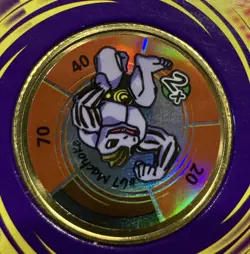 1999 Hasbro Pokemon Battling # 67 Machoke Gold Coin Game Nintendo RARE - Image 2