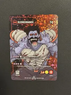Dead World TCG Sledgehammer 201/184 SR Borderless Holo Card 1st Edition 2026 - Image 1