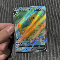 Pokemon TCG Dragonite v Full Art Ultra Rare Holo Card 076/078 Pokemon Go NM - Image 1