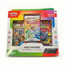 Pokemon First Partner Illustration Collection Series 1 Box with 3 Promo Cards - Image 1