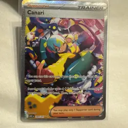 Pokemon Canari Trainer Supporter Secret Rare Full Art Holo ASC Card 291/217 - Image 1