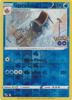 Gyarados 22/78 Reverse Holo | Pokemon GO | Pokemon Card - Image 1