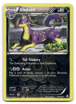 Liepard MP Boundaries Crossed 91/149 Pokemon TCG Reverse Holo - Image 1