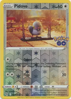 Pidove 61/78 Reverse Holo | Pokemon GO | Pokemon Card - Image 1