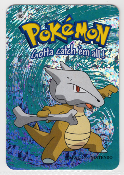 Marowak #105 - Vintage Pokemon Vending Prism Holo Sticker Card 2000 Nintendo - Image 1