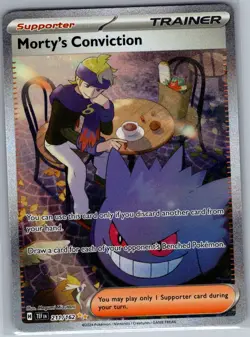 Morty's Conviction 211/162 SIR SV05: Temporal Forces - Pokemon Card - NM - Image 1