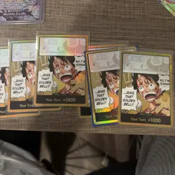 DON!! Card (Luffy) (Gold) Adventure on Kami's Island Foil SET OF 6 - Image 1
