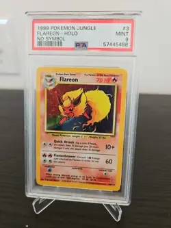 Flareon Jungle Holo PSA 9 No Symbol Pokemon Card #3 Vintage - Image 1