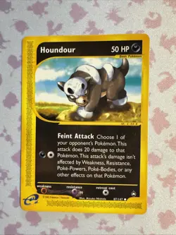 Houndour 87/147 Aquapolis E Series Vintage WOTC Common Pokemon Card Near Mint - Image 1