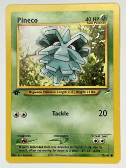 Pineco NM 1st Edition Neo Destiny 77/105 Pokemon TCG Regular - Image 1