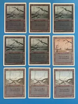 Unlimited SWAMP basic land x9 mtg played see pics I Combine Ship - Image 1