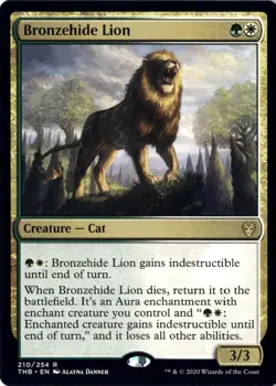 Bronzehide Lion NM/M* Theros Beyond Death ENGLISH 210/254 mtg -UnltdCards - Image 1