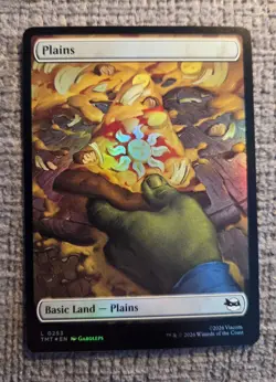 PLAINS ~ NM ~ MTG - 0253 TMT Teenage Mutant Ninja Turtles TMNT FOIL FULL ART - Image 1