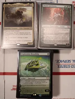 117 Pc. Magic The Gathering GREEN RARES & MYTHICS Lot (Mostly Commander Ed.) - Image 3