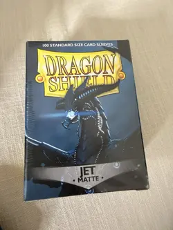 Jet 100 Matte Dragon Shield Sleeves Standard Size🐉for Pokemon MTG DBS DGM - Image 1