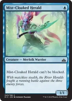 Mist-Cloaked Herald - Rivals of Ixalan - MTG - U - Reg - Image 1